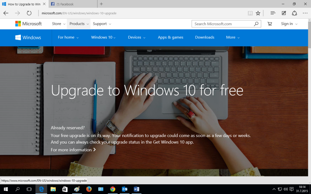 Windows 10 Screen Microsoft Edge