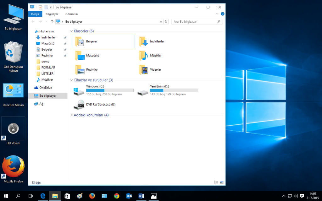 Windows 10 Screen İcons