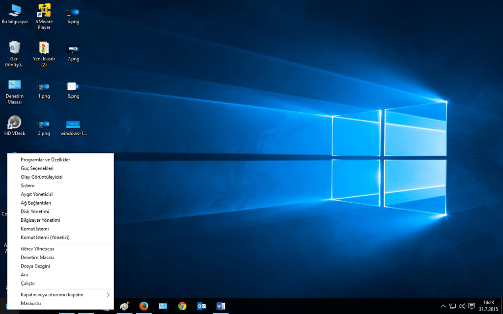 Windows 10 Screen Baslat Menusu 